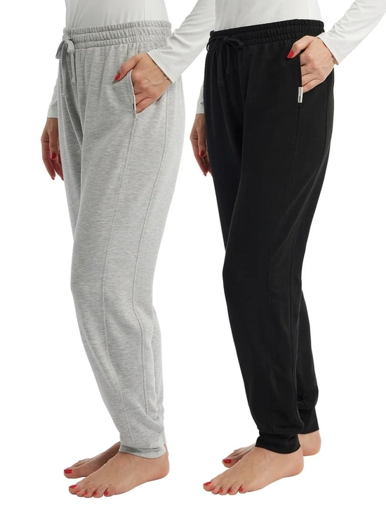 Frank & Oak Pants - Frank & Oak Drawstring Jogger Pants - Black & Light Gray